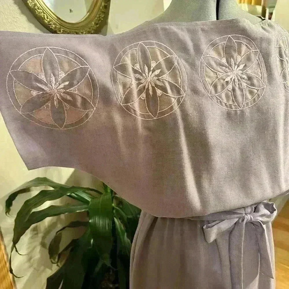 Vintage Applause II by Marge Kane Lavender A Line Short Sleeve Dress Size Small. - Picture 2 of 14
